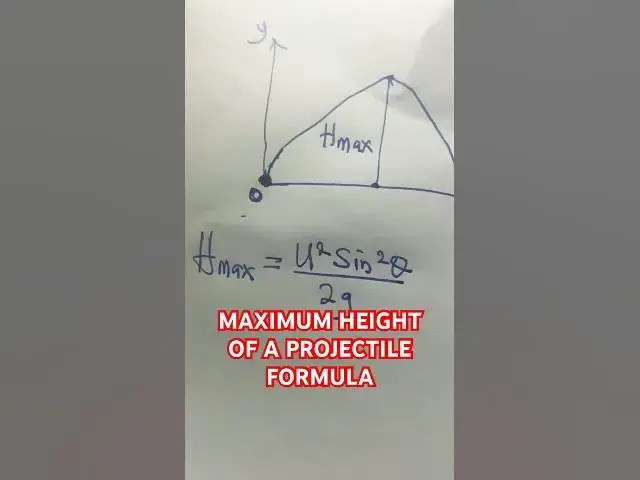 Video thumbnail for Maximum height of a projectile formula