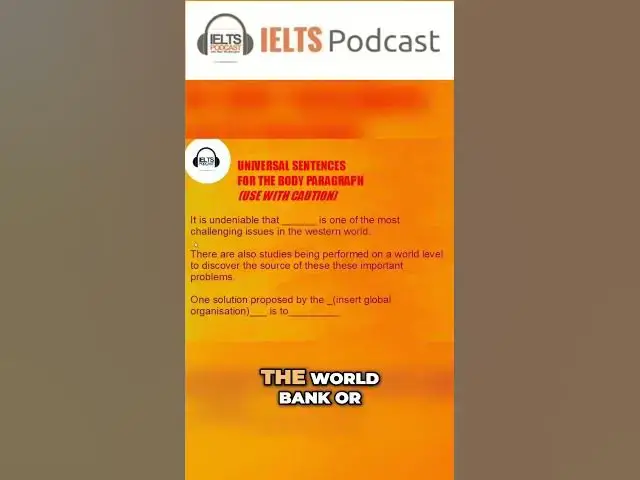 Video thumbnail for IELTS TASK 2 Essay Writing - Useful Sentences