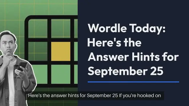 Video thumbnail for Wordle today: Here's the answer hints for September 25