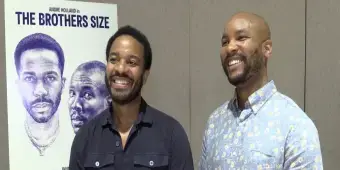 'Video thumbnail for Video: André Holland & Alani iLongwe Explain What THE BROTHERS SIZE Is All About'