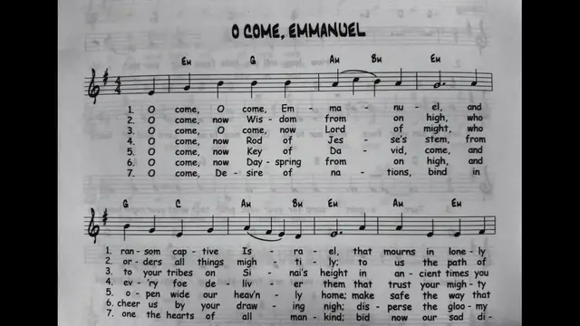 Video thumbnail for O Come Emmanuel - Catholic Mass Song Sheet Music