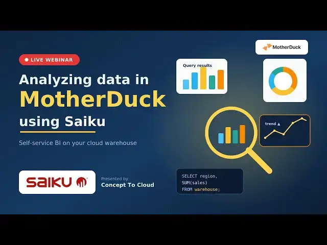 Video thumbnail for Analyzing data in Motherduck using Saiku