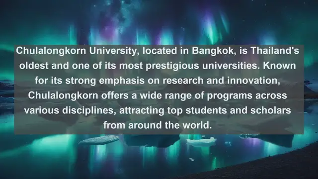 Video thumbnail for Exploring Excellence: Top 10 Favorite Universities in Thailand