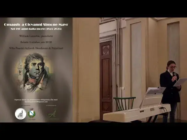 Video thumbnail for Il maestro William Limonta omaggia Simone Mayr nei 180 anni dalla morte (1845-2025)