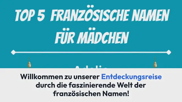 Video thumbnail for 71+ Französische Vornamen Mit Bedeutung Für Mädchen & Jungen