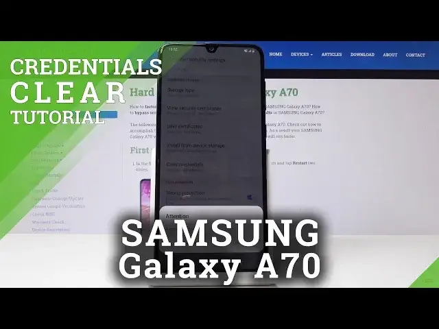 'Video thumbnail for How to Clear Credentials in SAMSUNG Galaxy A70 - Remove Certificates'