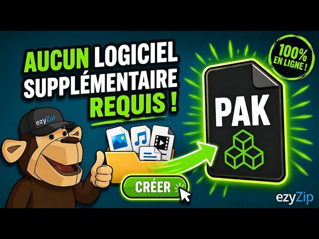 Video thumbnail for 📦 Comment Créer des Fichiers PAK en Ligne Gratuitement | Sans Installation de Logiciel