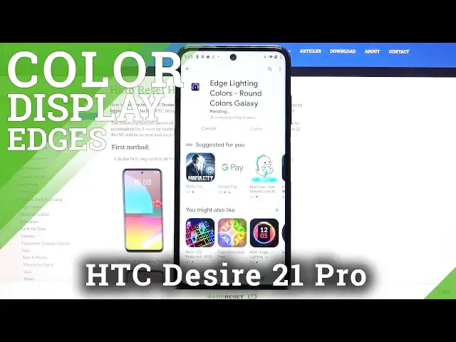 Video thumbnail for How to Activate Bright Borders on HTC Desire 21 Pro – Apply Edge Lighting App