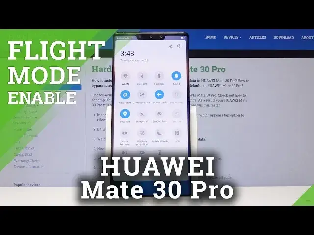 'Video thumbnail for How to Enable Flight Mode in HUAWEI Mate 30 Pro - Airplane Mode'
