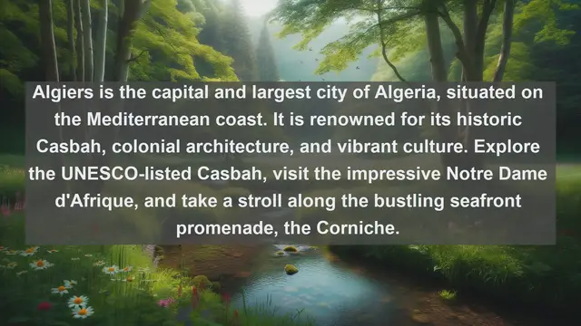 Video thumbnail for Exploring Algeria's Urban Giants: Top 10 Largest Cities Revealed