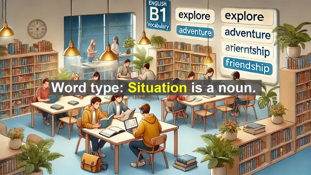Video thumbnail for 2500 Must Know CEFR B1 Vocabulary - Master the Word 'Situation' for B1 English Proficiency
