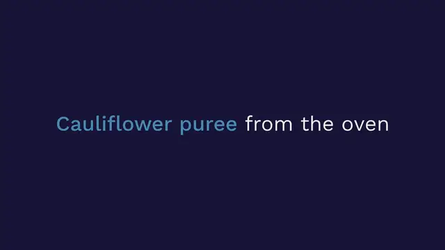 Video thumbnail for Cauliflower puree from the oven with chives