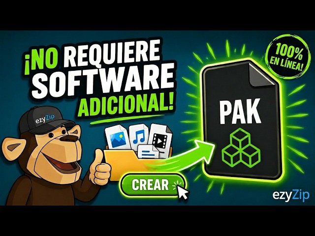 Video thumbnail for 📦 Cómo Crear Archivos PAK en Línea Gratis | Sin Necesidad de Instalar Software