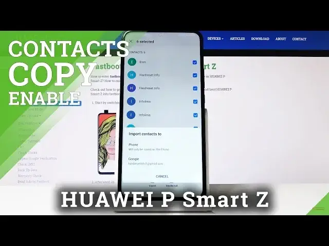 'Video thumbnail for How to Copy Contacts in Huawei P Smart Z – Transfer Data'