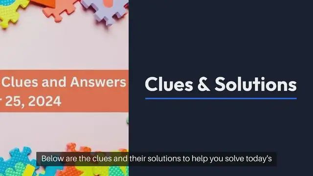 Video thumbnail for LA Times Crossword Clues and Answers September 25, 2024