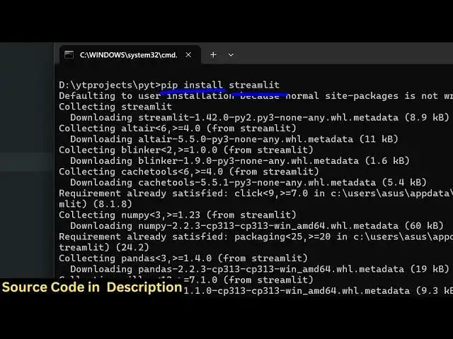 Video thumbnail for How to Download & Install Streamlit in Windows | streamlit is not recognized as command Error