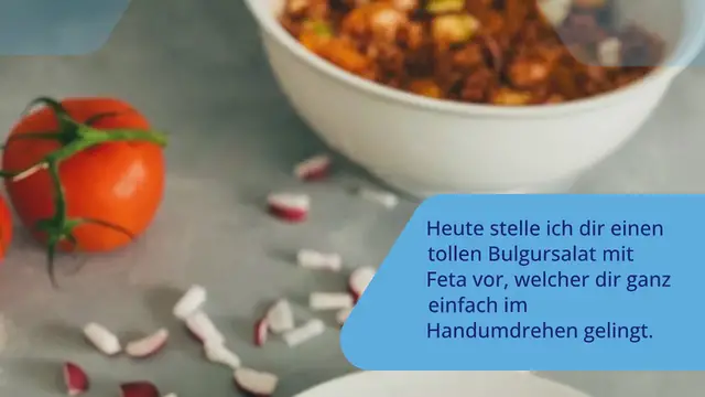 Video thumbnail for Einfacher Bulgursalat mit Feta