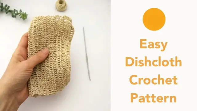 'Video thumbnail for Easy Dishcloth Crochet Pattern for Beginners'