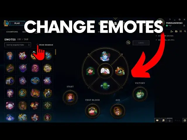 Video thumbnail for How to Change Emotes in League of Legends - LOL Tutorial