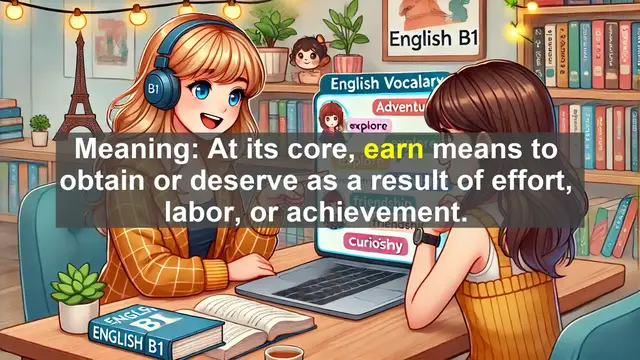 Video thumbnail for 2500 Must Know CEFR B1 Vocabulary - Master the Verb 'Earn' for B1 English Proficiency