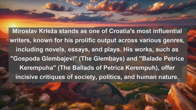 Video thumbnail for Discovering Literary Legends: Top 10 Famous Writers in Croatia