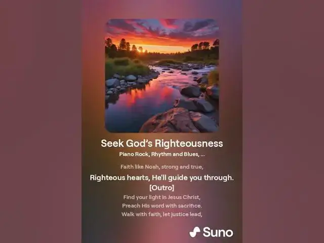 Video thumbnail for Seek God’s Righteousness: A Song of Faith and Blessings