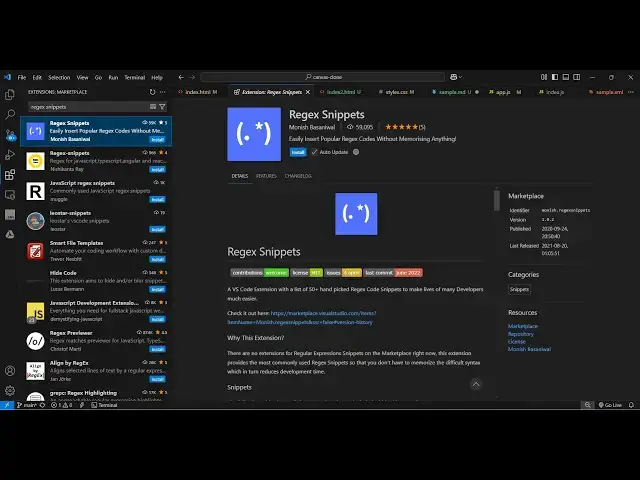 Video thumbnail for Stop Memorizing Regex — Get Ready to Use Snippets in VS Code!
