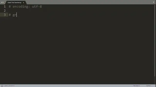 'Video thumbnail for Grand Text Searcher in Python'