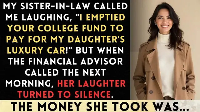 'Video thumbnail for I Emptied Your College Fund! My SIL Laughed Through The Phone. The Financial Advisor's Call Next...'