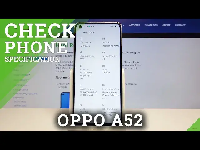 'Video thumbnail for How Check Phone Specification on OPPO A52 – Find Phone Specification'