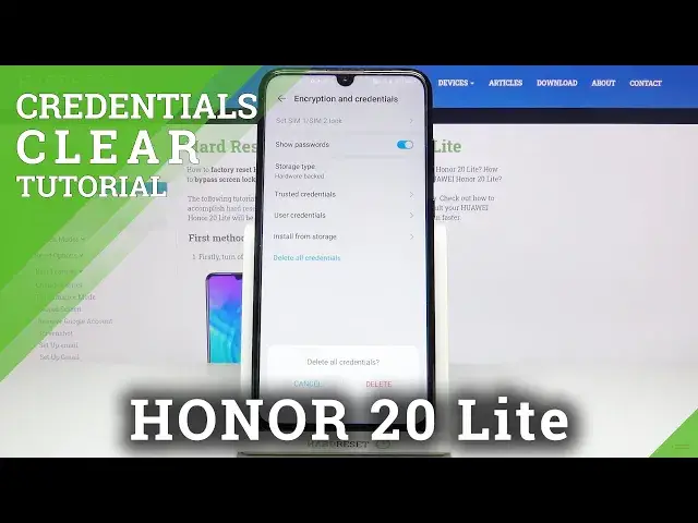 'Video thumbnail for How to Clear Credentials on HUAWEI Honor 20 Lite - Remove All Licenses'