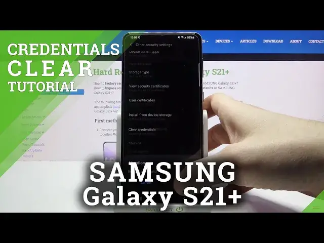 'Video thumbnail for How to Clear Credentials in SAMSUNG Galaxy S21+ - Remove Certificates'
