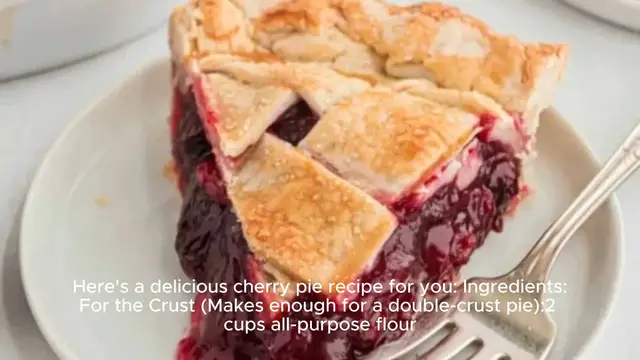 Video thumbnail for Cherry pie recipe