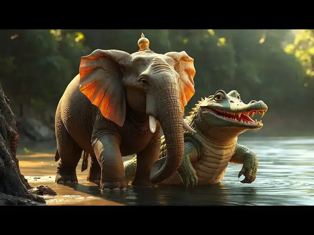 'Video thumbnail for Story of elephant and a crocodile And 🐘 हाथी और मगरमच्छ की कहानी 🐊'