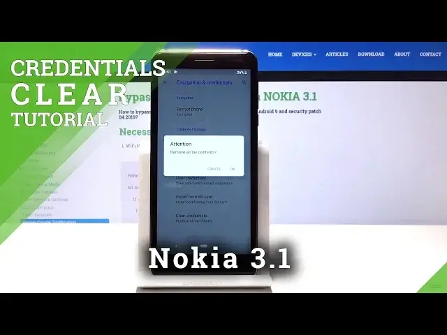 'Video thumbnail for How to Clear Credentials in Nokia 3.1 - Wipe All Certificates'