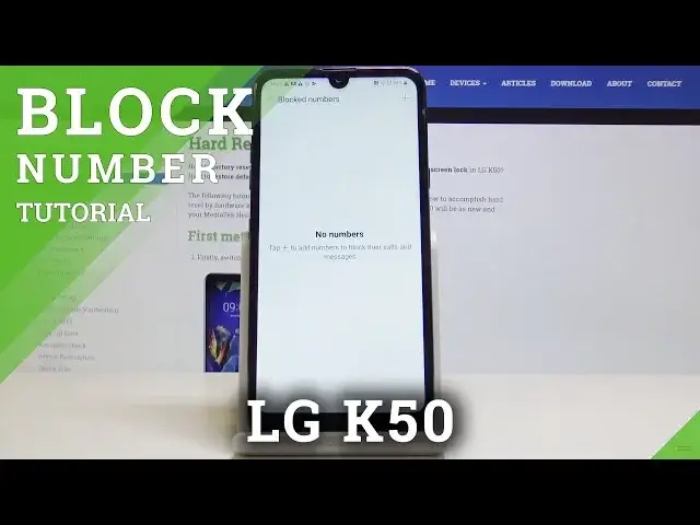 'Video thumbnail for How to Reject Number in LG K50 - Blacklist Number'