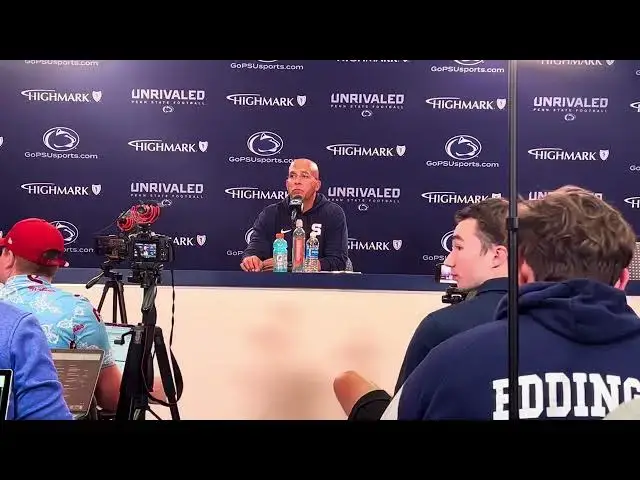 Video thumbnail for Penn State football: James Franklin speaks to media following 27-11 win over UCLA