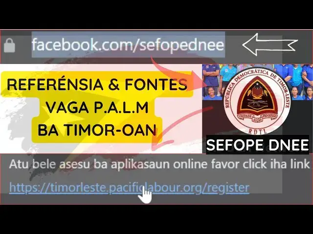 Video thumbnail for Fontes Confiável & Ezemplu Kompletu, Vaga PALM ba Timor-oan