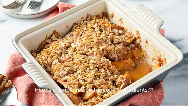 Video thumbnail for peach crisp recipe