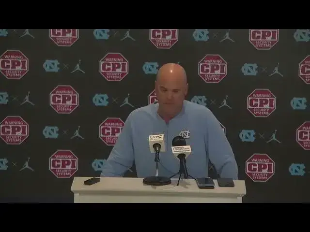 'Video thumbnail for #UNC offensive coordinator Chip Lindsey ahead of Saturday's game at Virginia.'