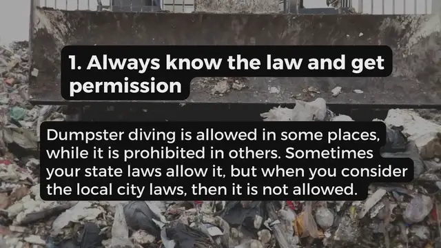 'Video thumbnail for Dumpster Diving Tips'