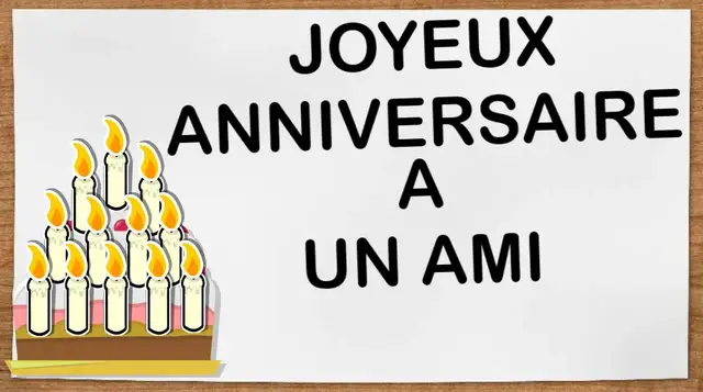 Video thumbnail for Joyeux anniversaire pour ami