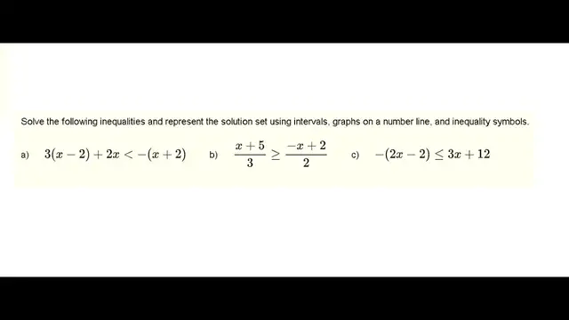 Video thumbnail for Solve Inequalities with Brackets and Fractions