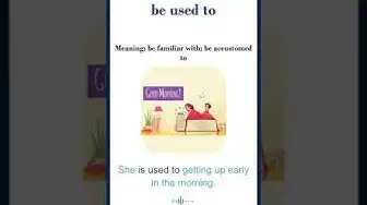 Video thumbnail for "Be used to" meaning | Common English Idioms #shorts