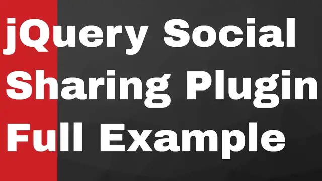 Video thumbnail for jQuery Javascript C Share Social Sharing Buttons Embed on Your Website Full Example