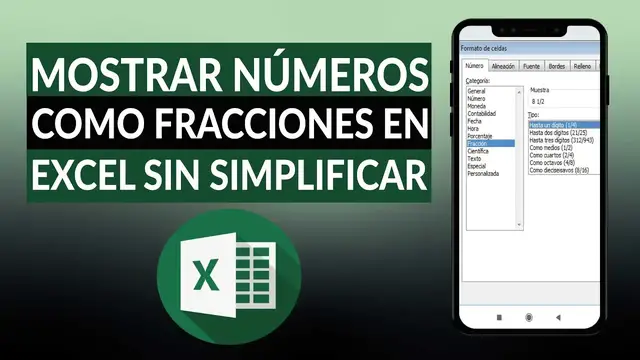 Video thumbnail for Cómo mostrar números como fracciones en EXCEL sin simplificar