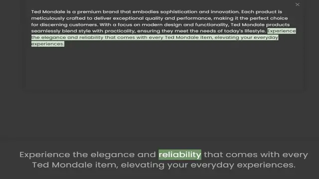 Video thumbnail for meticulously crafted to deliver exceptional quality and performance, making it the perfect choice for discerning customers. With a focus on modern design and functionality, Ted Mondale products seamlessly blend style with practicality, en