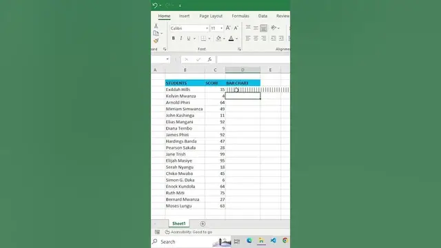 'Video thumbnail for Bar Chart in Excel Cell'