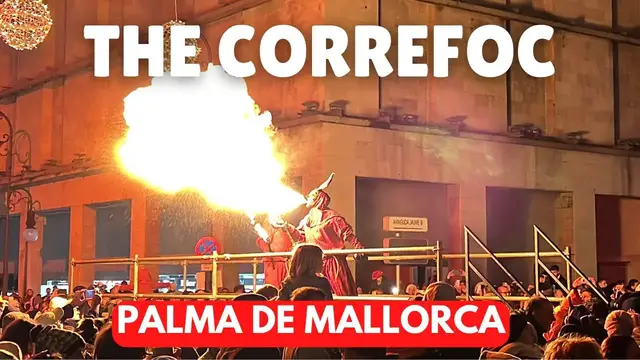 Video thumbnail for Palma de Mallorca SET ALIGHT at the Correfoc Celebrations