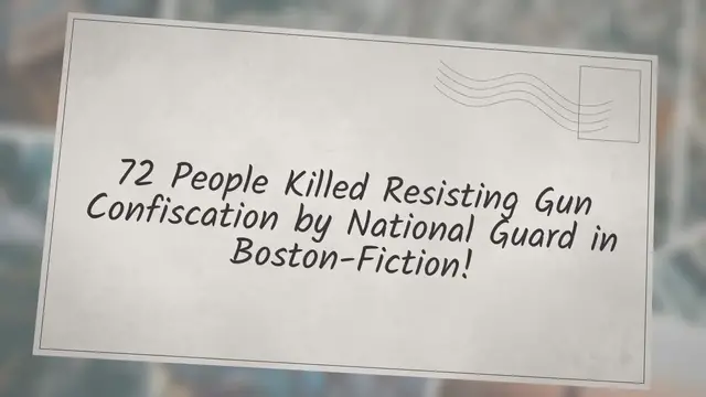 Video thumbnail for 72 People Killed Resisting Gun Confiscation by National Guard in Boston-Fiction!